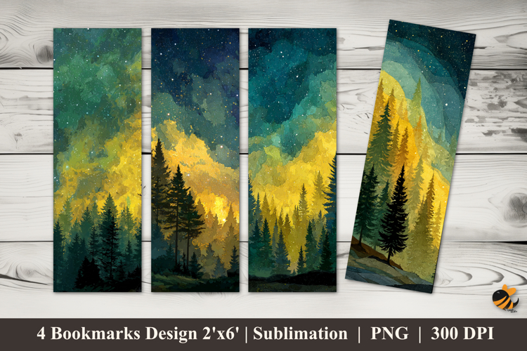 Tropical Pine Bookmarks Sublimation Design