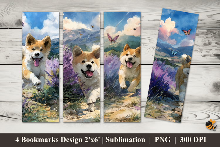 Nature Dog Bookmarks Sublimation Design