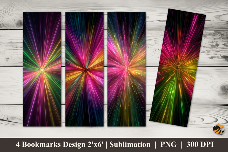 Colorful Light Bookmarks Sublimation Design