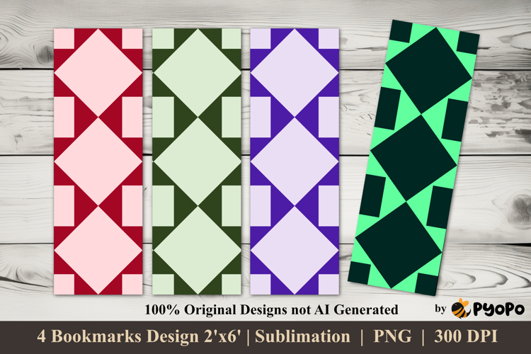 Diamond Frame Bookmarks Sublimation Design