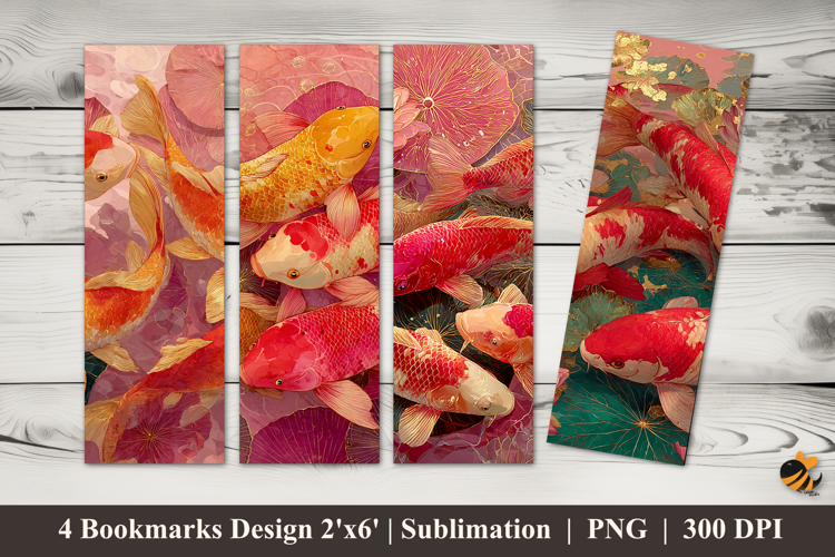 Fish Group Bookmarks Sublimation Design