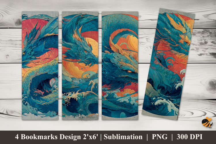 Dragon Circle Bookmarks Sublimation Design