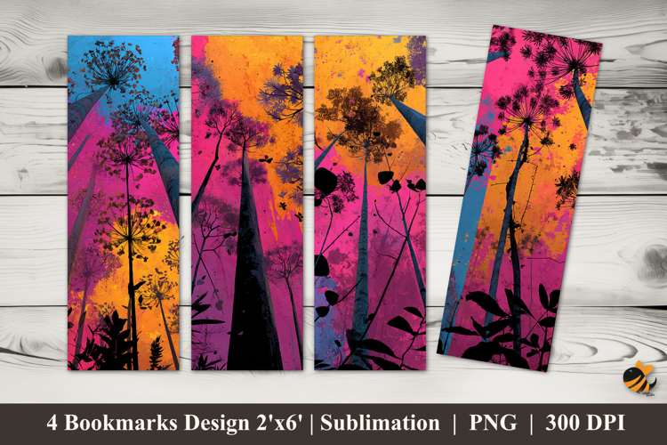 Towering Tree Bookmarks Sublimation Design