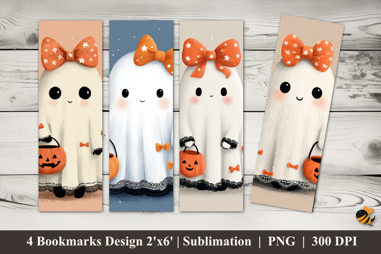 Beautiful Ghost Bookmarks Sublimation Design
