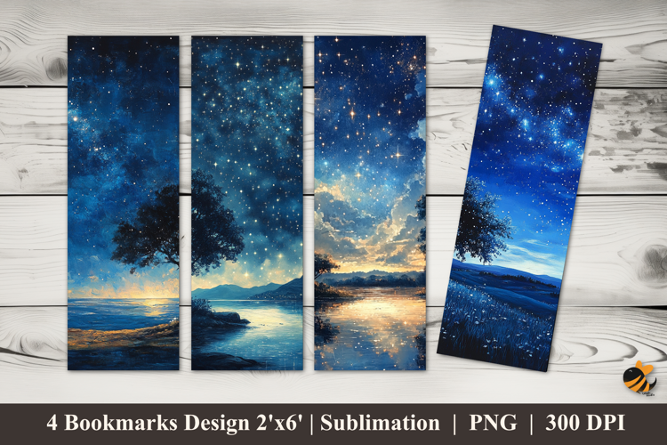 Night Blanket Bookmarks Sublimation Design