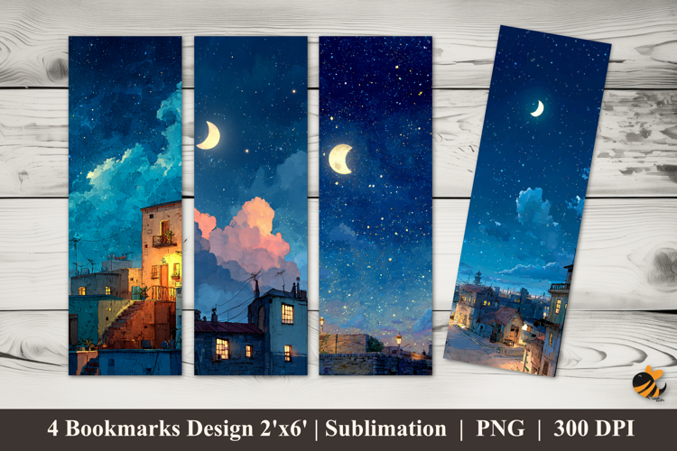 Peace of Night Bookmarks Sublimation Design