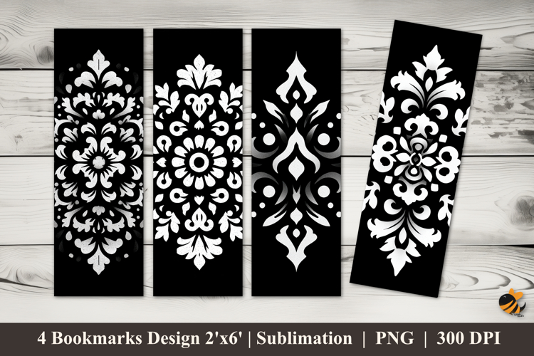Regal Filigree Design Bookmarks Sublimation Design