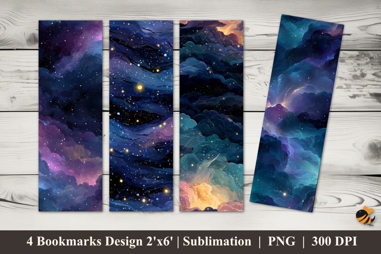Space Sky Bookmarks Sublimation Design