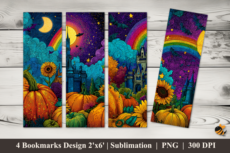 Colorful Fall Bookmarks Sublimation Design