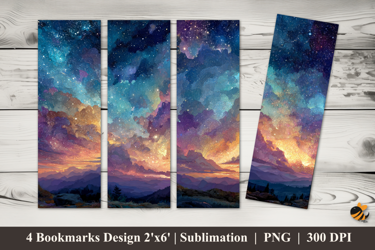 Full of Stars Bookmarks Sublimation Design