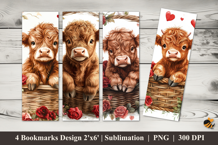 Unique Tiny Cow Bookmarks Sublimation Design