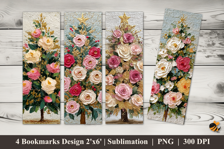 Flower Tree Arrangement Bookmarks Sublimation Design