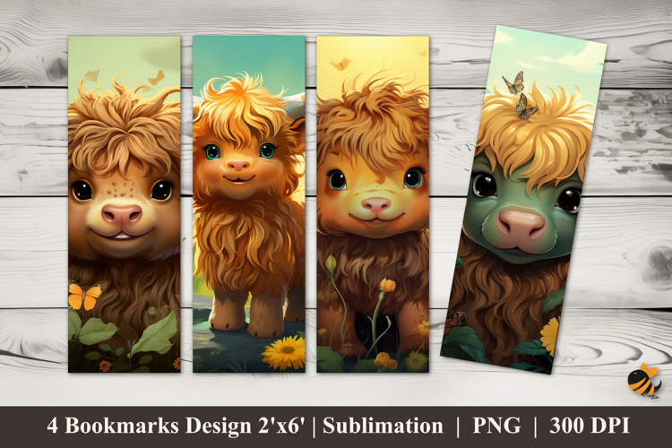 Little Cow's Dream Bookmarks Sublimation Design