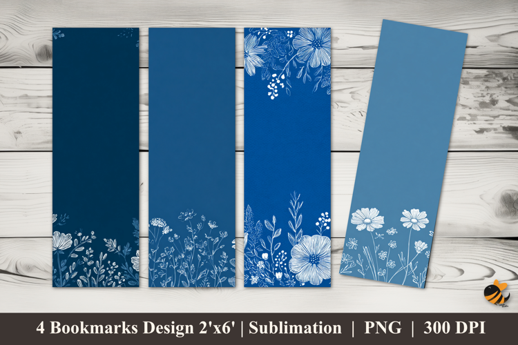 Flower Decoration Bookmarks Sublimation Design