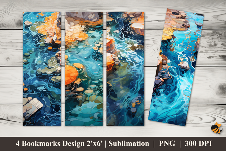River Clarity Bookmarks Sublimation Design