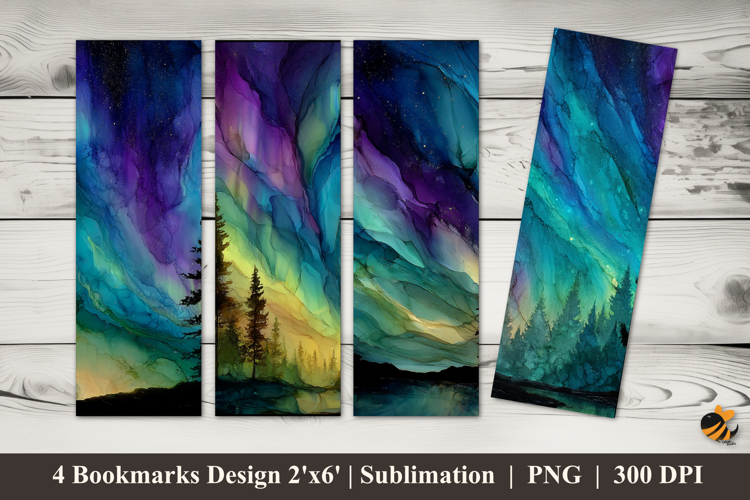 Colored Forest Bookmarks Sublimation Design
