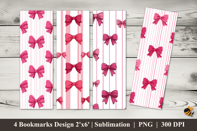 Ribbon Pattern Bookmarks Sublimation Design