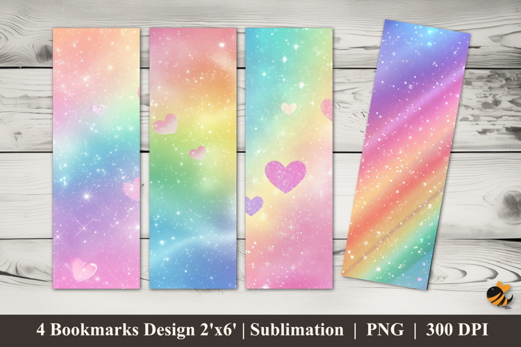 Rainbow of Love Bookmarks Sublimation Design