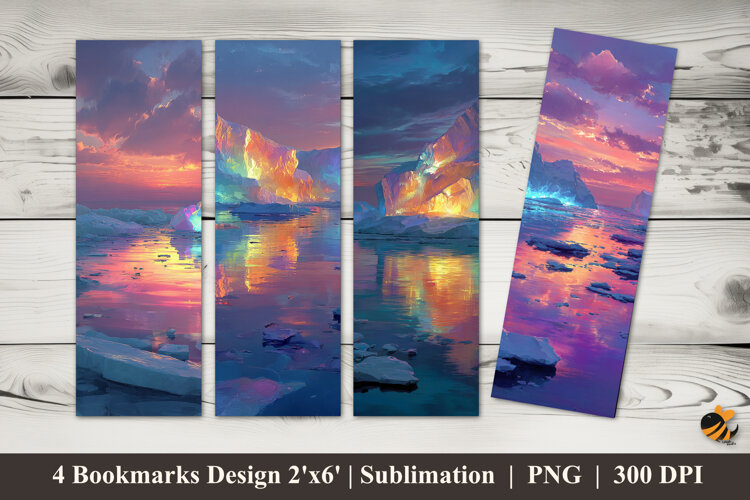 Color Fantasy Bookmarks Sublimation Design example image 1