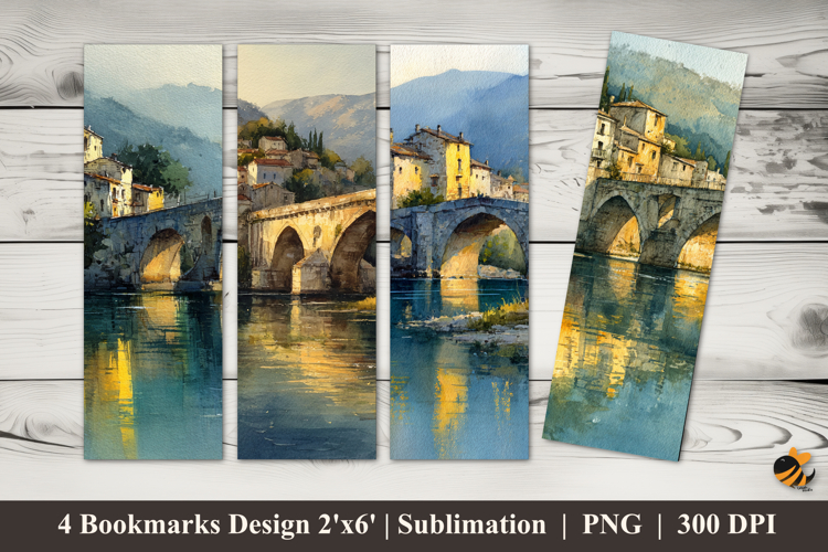 Calm River Bookmarks Sublimation Design