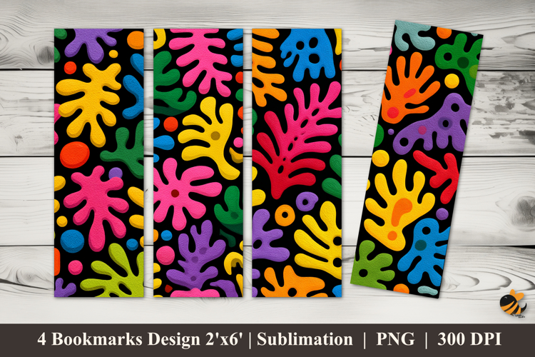 Colorful Leaves Bookmarks Sublimation Design