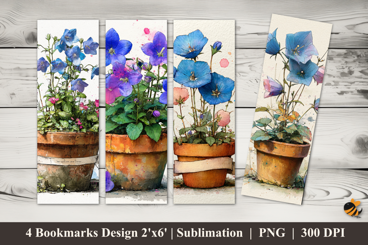 Wild Flowers Bookmarks Sublimation Design