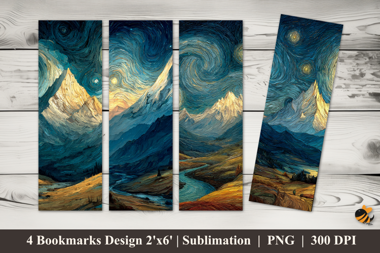 Natural Shades Bookmarks Sublimation Design