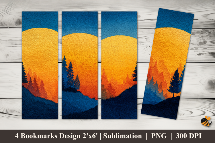 Big Moon Bookmarks Sublimation Design