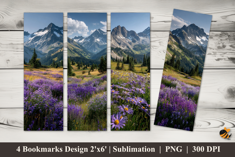 Full Bloom Bookmarks Sublimation Design