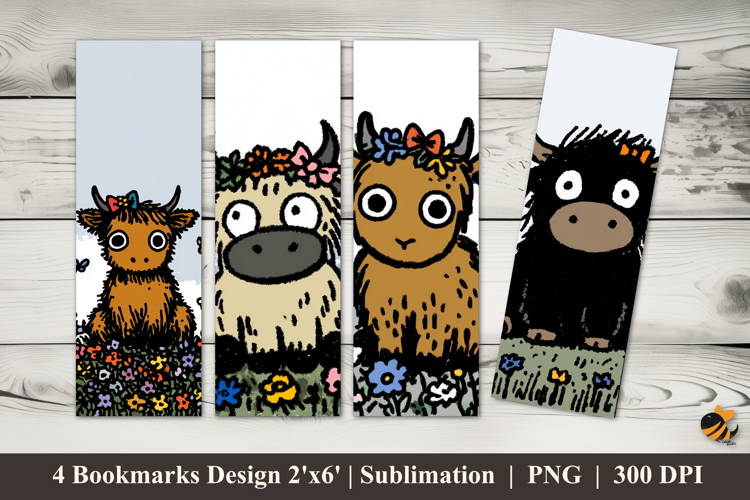 Happy Fluffy Darling Bookmarks Sublimation Design