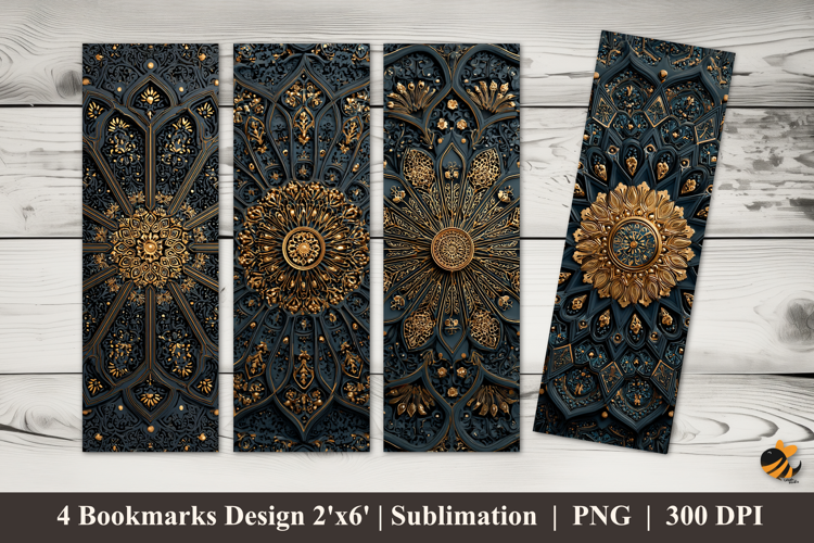 Elegant Dimensional Bookmarks Sublimation Design