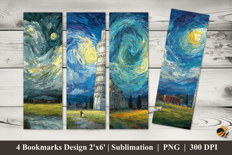 Swirling Sky Bookmarks Sublimation Design