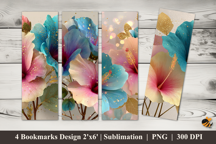 Elegancy Flower Bookmarks Sublimation Design