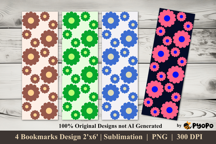 Floral Echo Bookmarks Sublimation Design