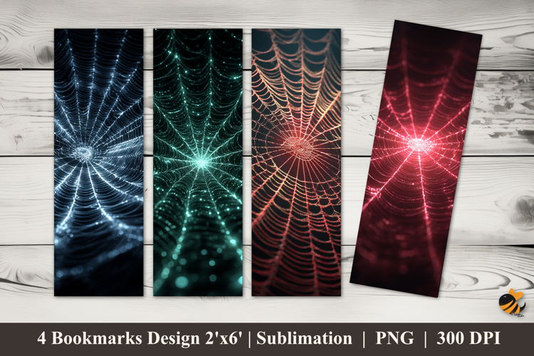Spider Whirl Bookmarks Sublimation Design
