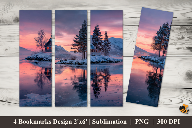 Snowy Illusion Bookmarks Sublimation Design