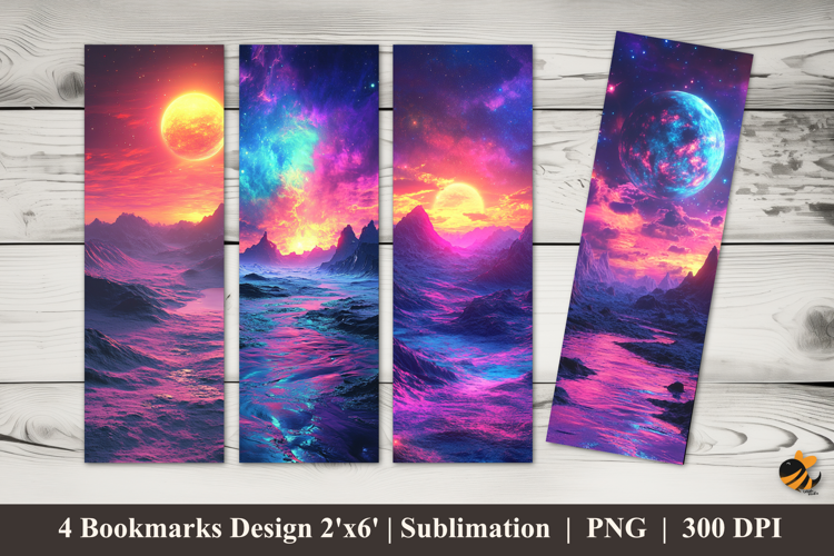 Mesmerizing View Bookmarks Sublimation Design