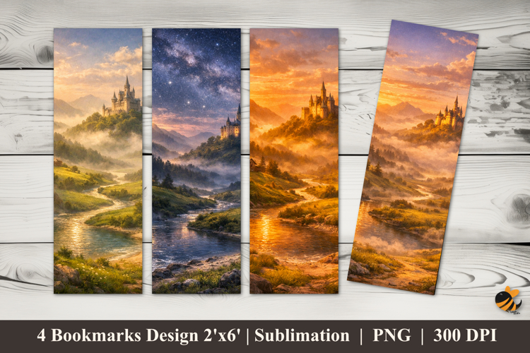 Dream Valley Bookmarks Sublimation Design