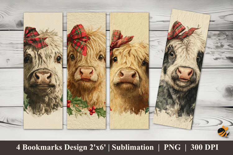 Sweet Pasture Cow Bookmarks Sublimation Design