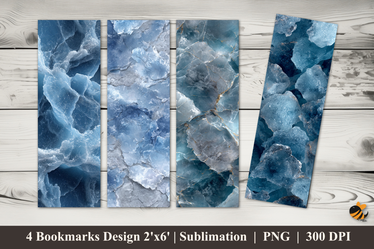 Ice Texture Bookmarks Sublimation Design