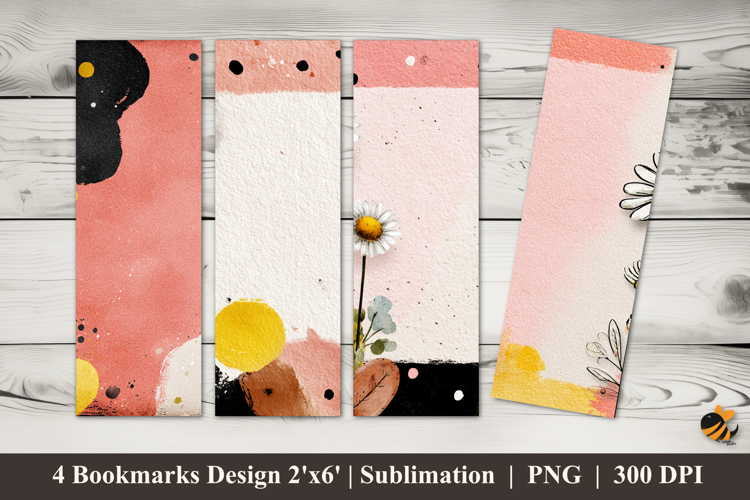 Flower Frame Bookmarks Sublimation Design