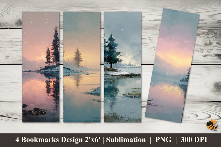 Frosty Soft Blur Bookmarks Sublimation Design