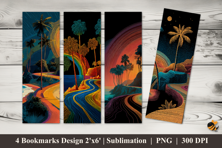 Beautiful Winding Bookmarks Sublimation Design