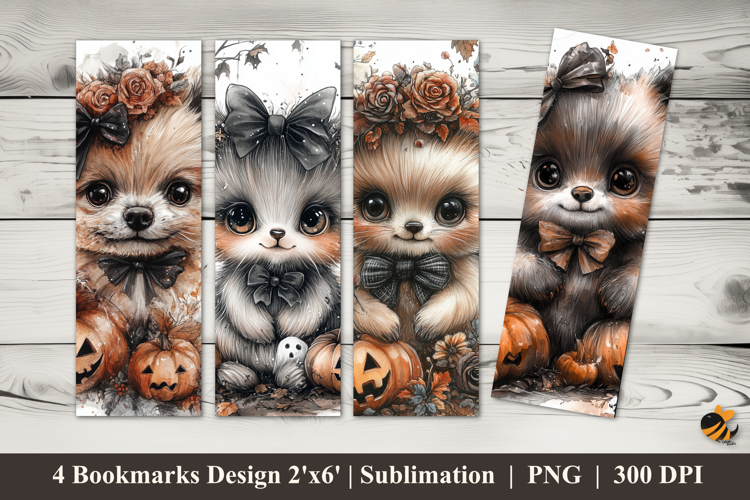 Playful Cat Bookmarks Sublimation Design