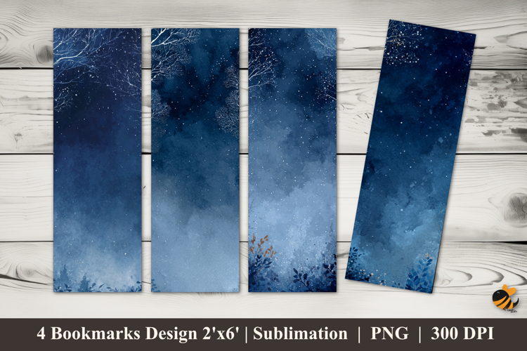 Dark Night Bookmarks Sublimation Design