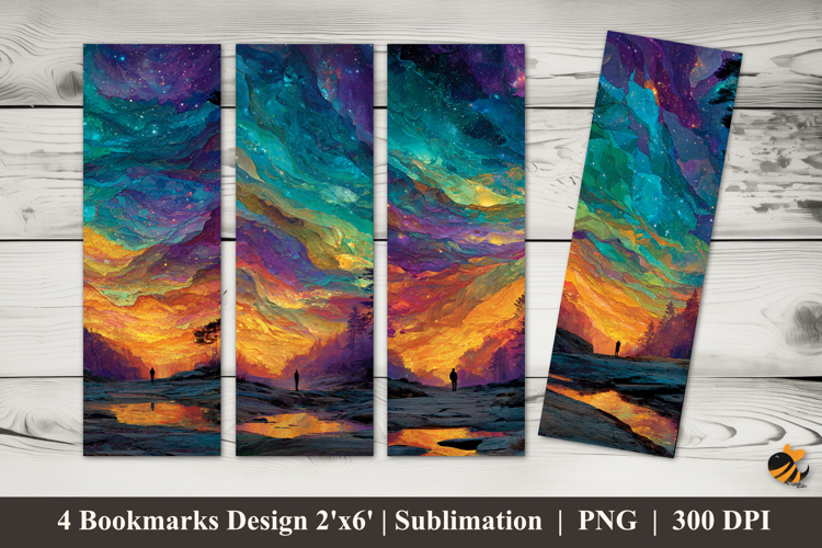 Dark Fantasy Light Bookmarks Sublimation Design