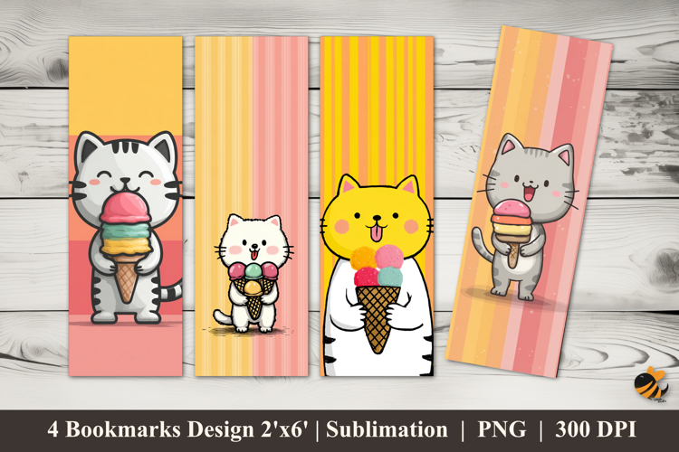 Cat Fantasy Bookmarks Sublimation Design