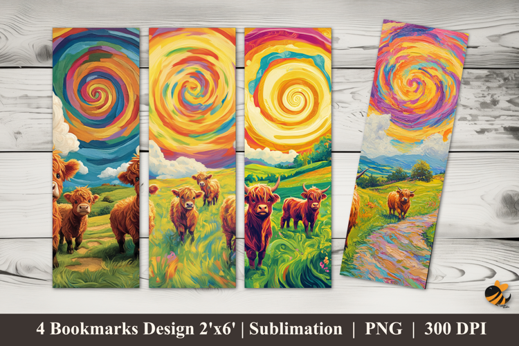 Cheerful Nature Bookmarks Sublimation Design