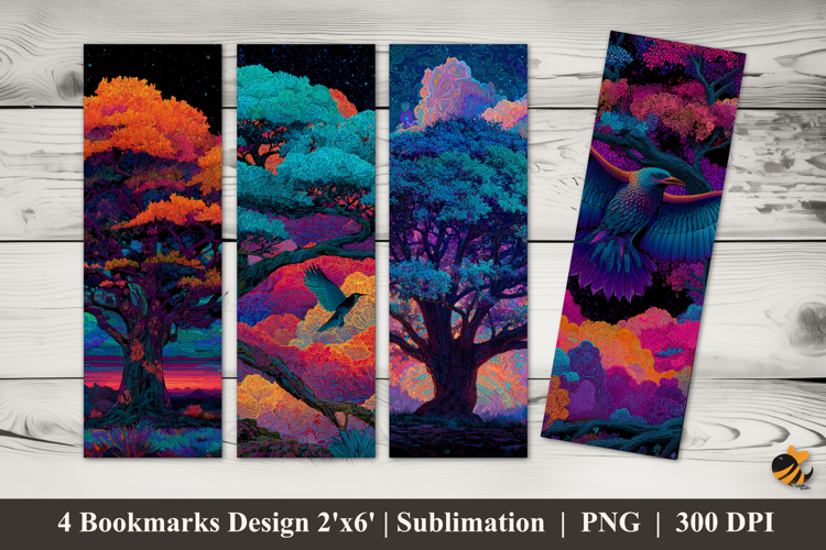 Majestic Tree Bookmarks Sublimation Design