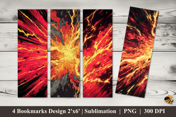 Lightning Burst Bookmarks Sublimation Design